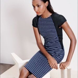 J Crew Colorblock Striped Wool Dress